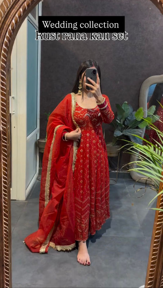 Designer Plazoo with Gown Set – Elegant Ethnic Wear