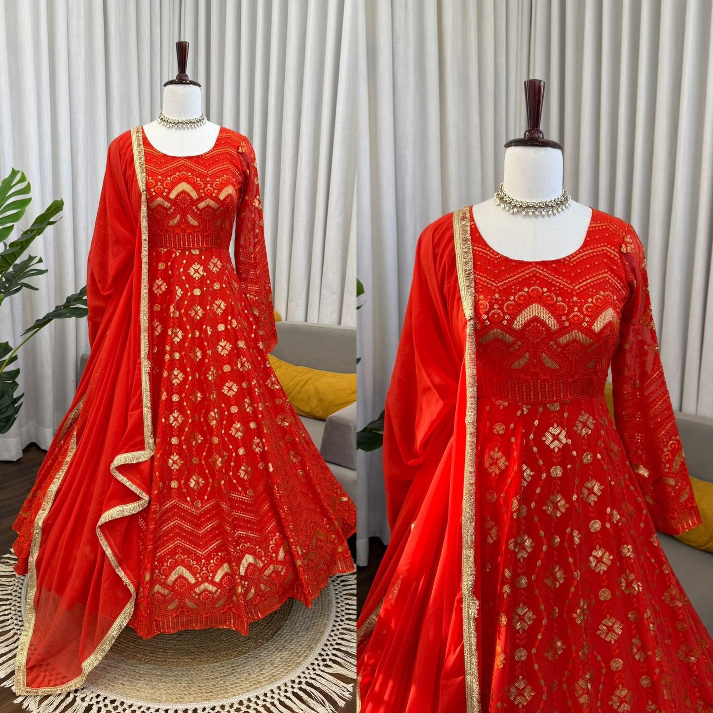 Designer Plazoo with Gown Set – Elegant Ethnic Wear