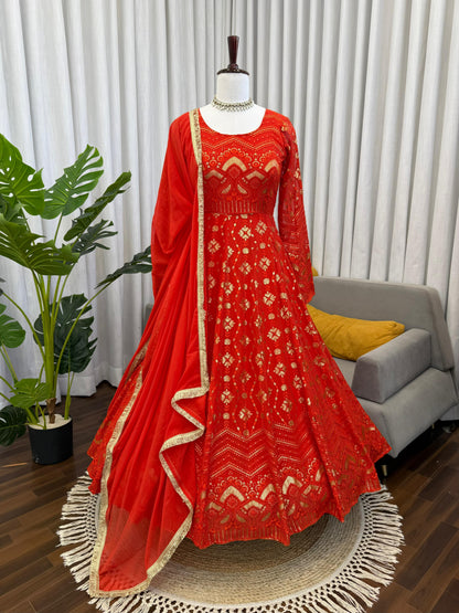 Designer Plazoo with Gown Set – Elegant Ethnic Wear