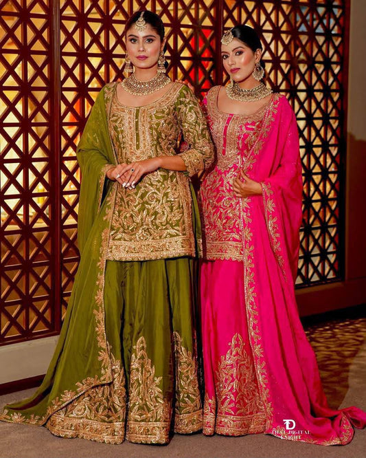 New Designer Party Top Sharara & Dupatta Set