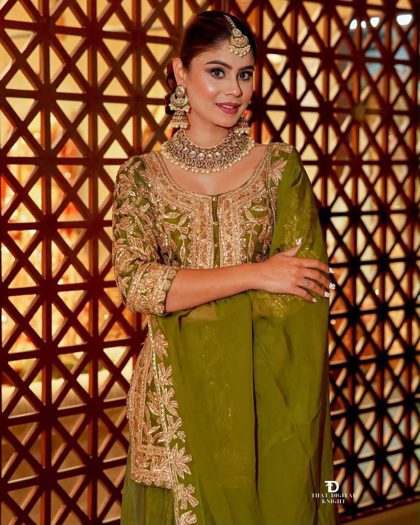 New Designer Party Top Sharara & Dupatta Set