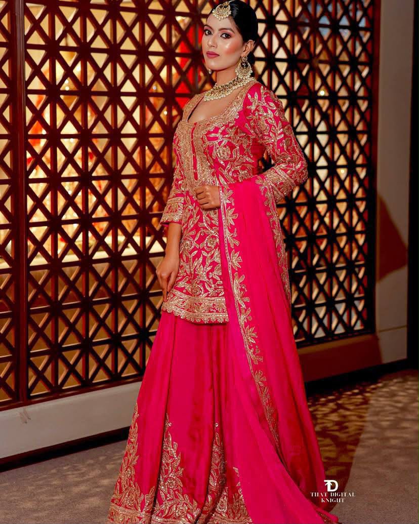New Designer Party Top Sharara & Dupatta Set