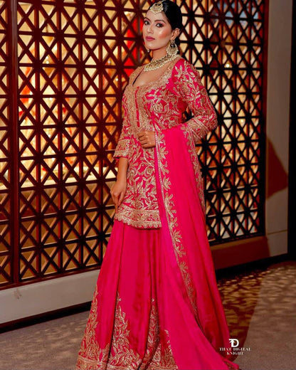 New Designer Party Top Sharara & Dupatta Set