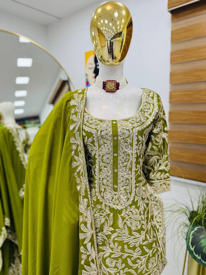 New Designer Party Top Sharara & Dupatta Set