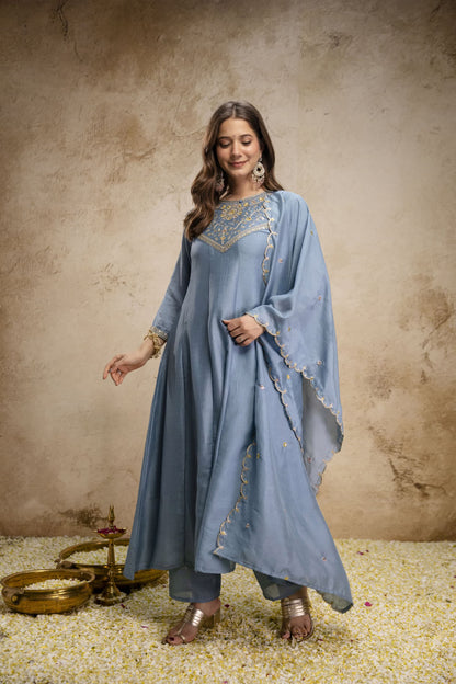 WOMEN'S PURE VICHITRA SILK GOWN SET'S