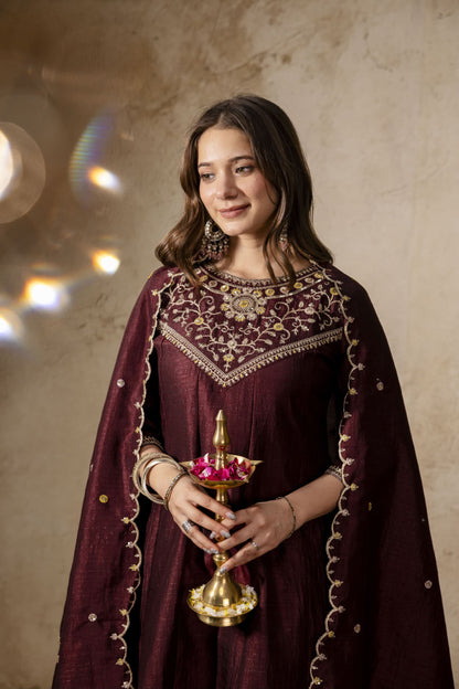 WOMEN'S PURE VICHITRA SILK GOWN SET'S
