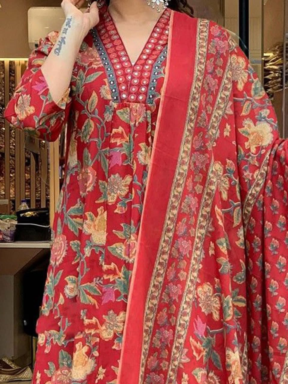 LINE PRINTED PREMIUM COTTON BLEND SUIT