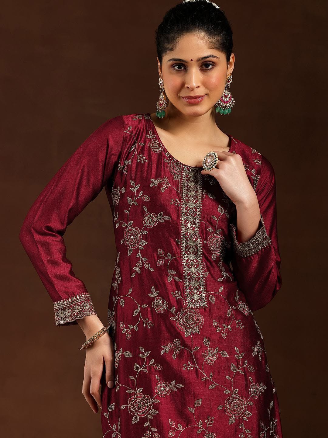 WOMEN'S PURE VICHITRA SILK KURTA SET'S