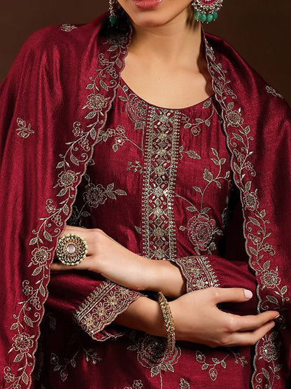 WOMEN'S PURE VICHITRA SILK KURTA SET'S