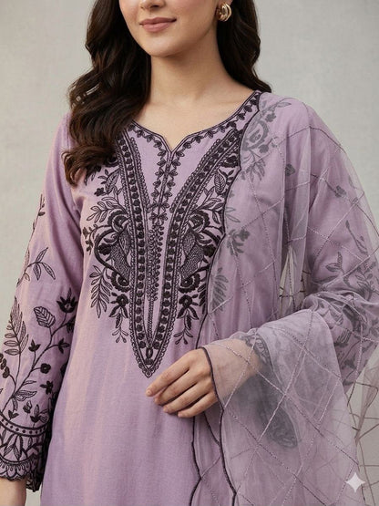 BEAUTIFUL SEQUENCE EMBROIDERED TOP , PLAZZO WITH DUPATTA