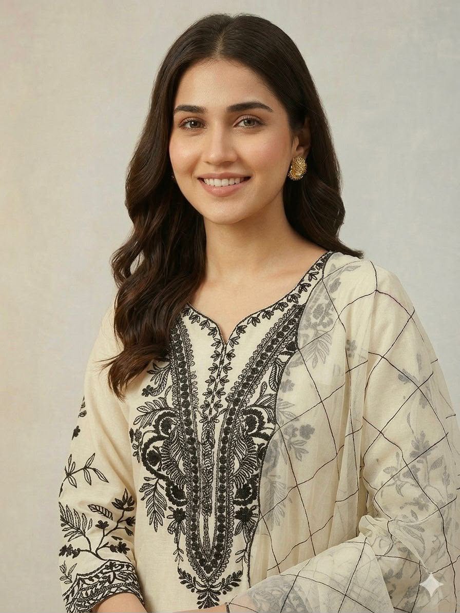 BEAUTIFUL SEQUENCE EMBROIDERED TOP , PLAZZO WITH DUPATTA