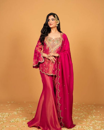 WOMEN'S PURE FRENDY SILK SARARA SET'S