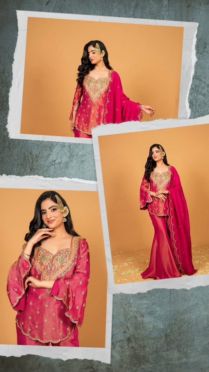 WOMEN'S PURE FRENDY SILK SARARA SET'S