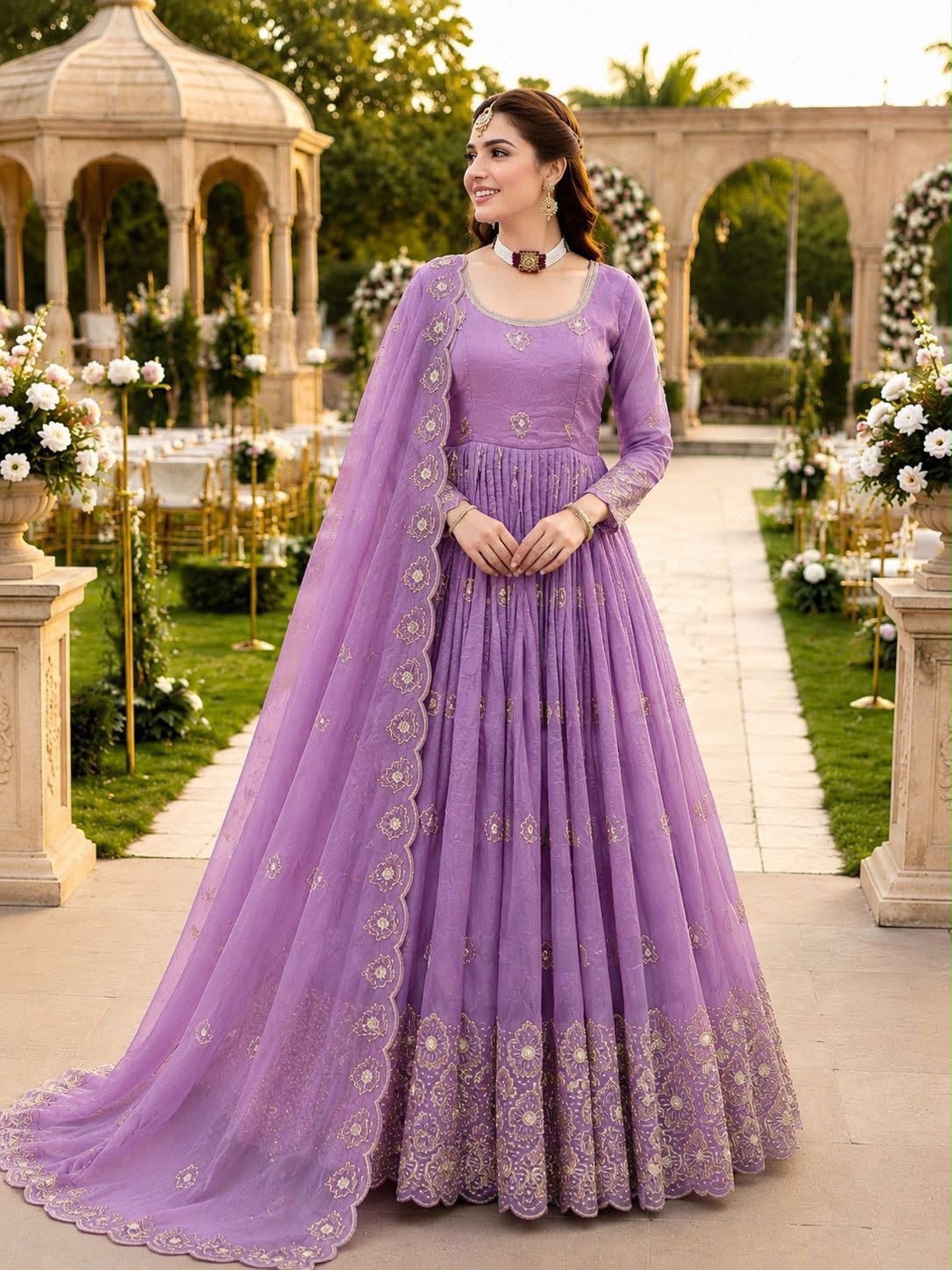 New Designer Party Gown Pent &amp; Dupatta Set