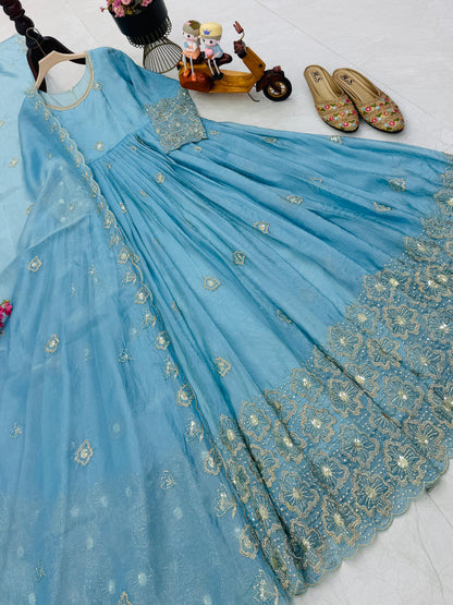 New Designer Party Gown Pent &amp; Dupatta Set