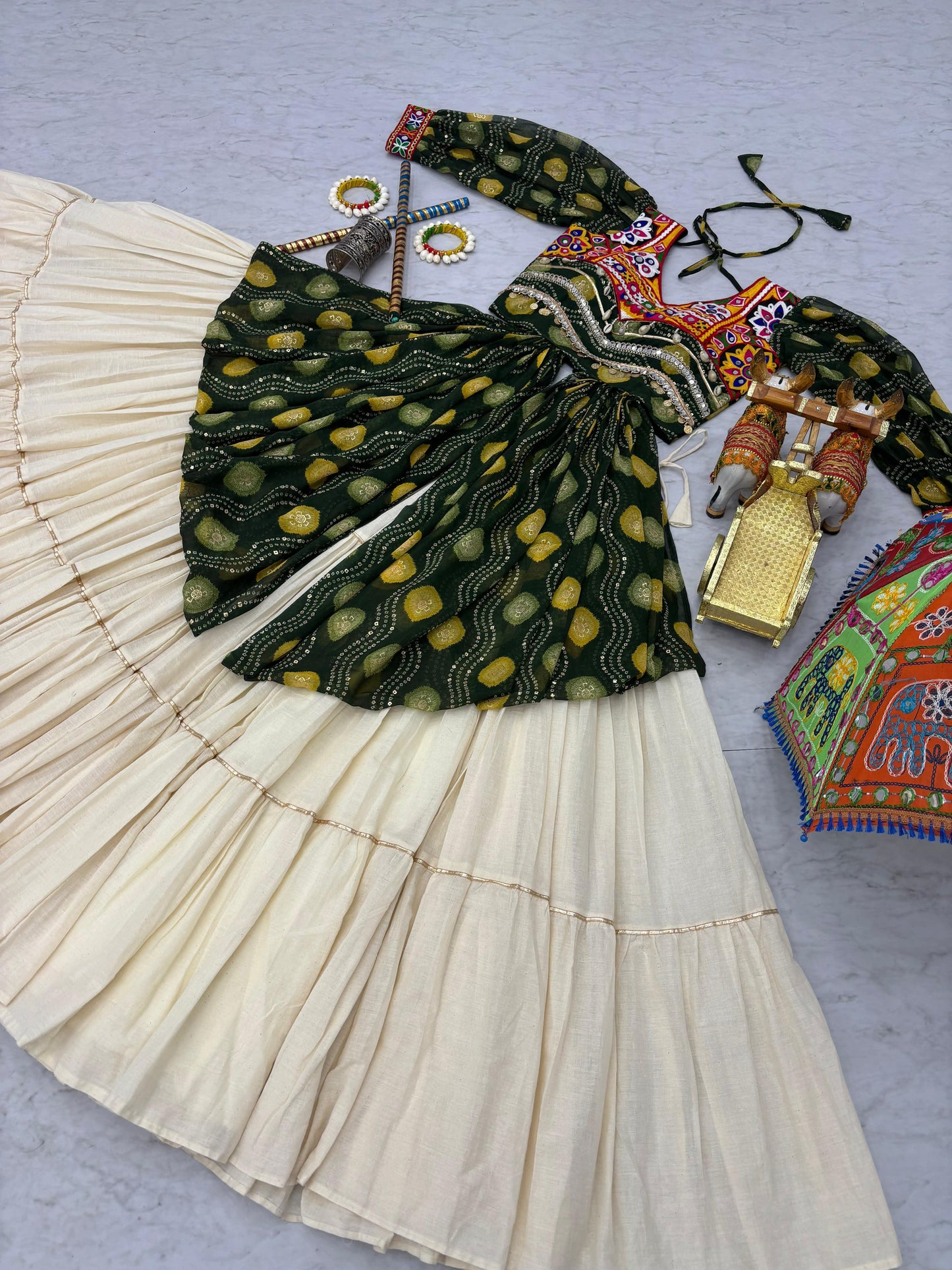 Launching Navratri Special Gamathi Work Lehenga choli
