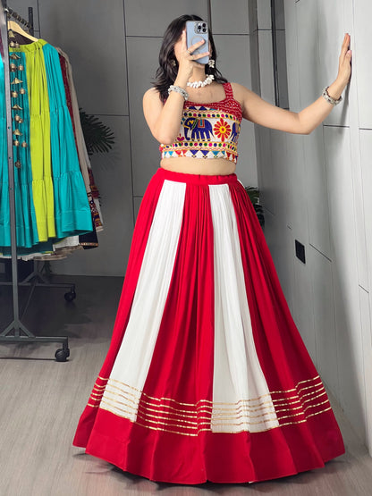 Red & White Chaniya Choli Set