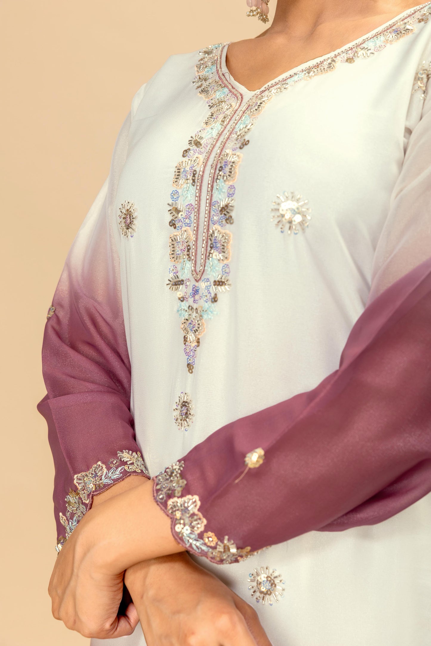 3 PIECES KURTI, PLAZZO & DUPATTA