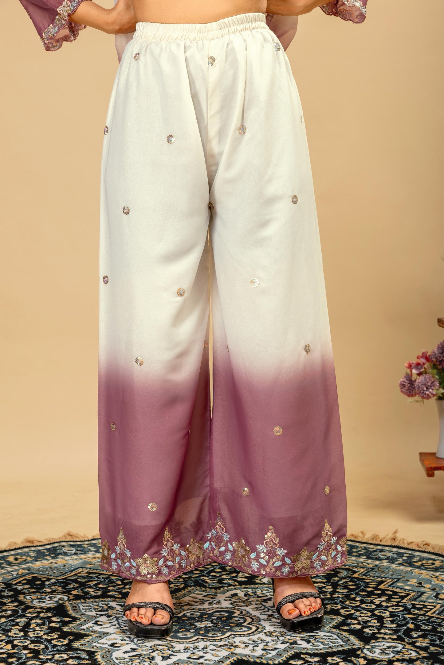 3 PIECES KURTI, PLAZZO & DUPATTA