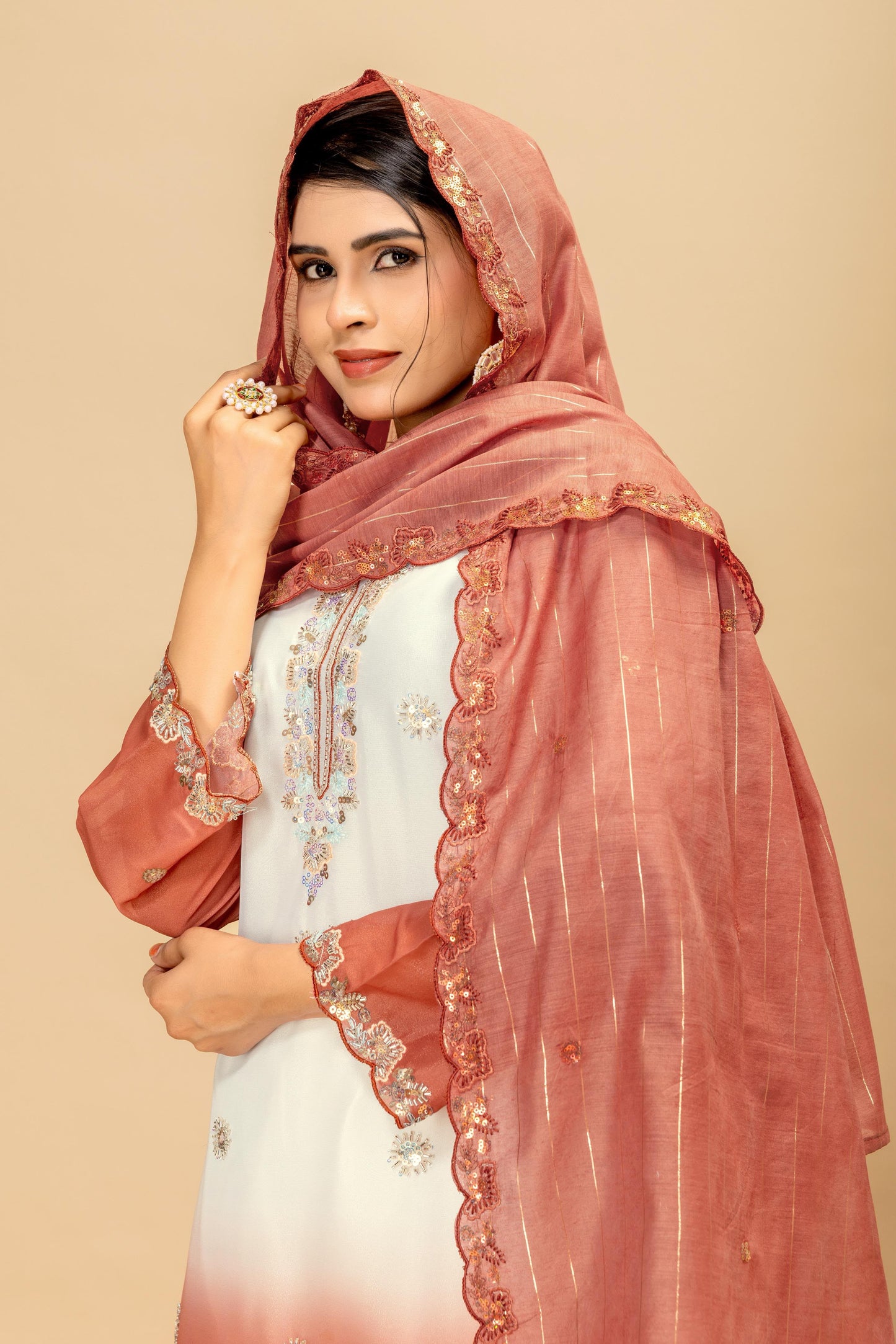 3 PIECES KURTI, PLAZZO & DUPATTA