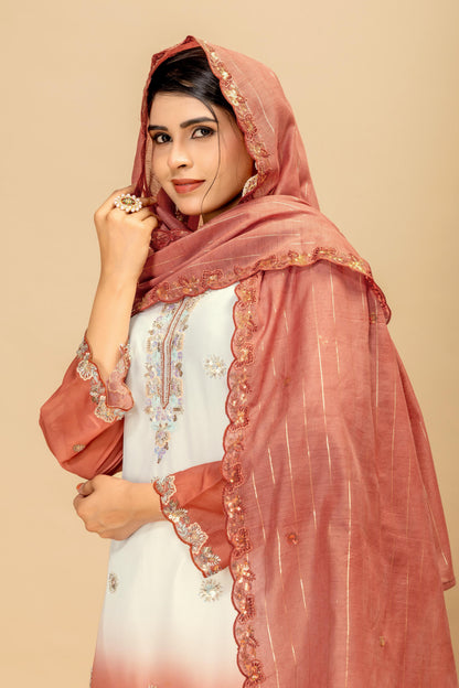 3 PIECES KURTI, PLAZZO & DUPATTA