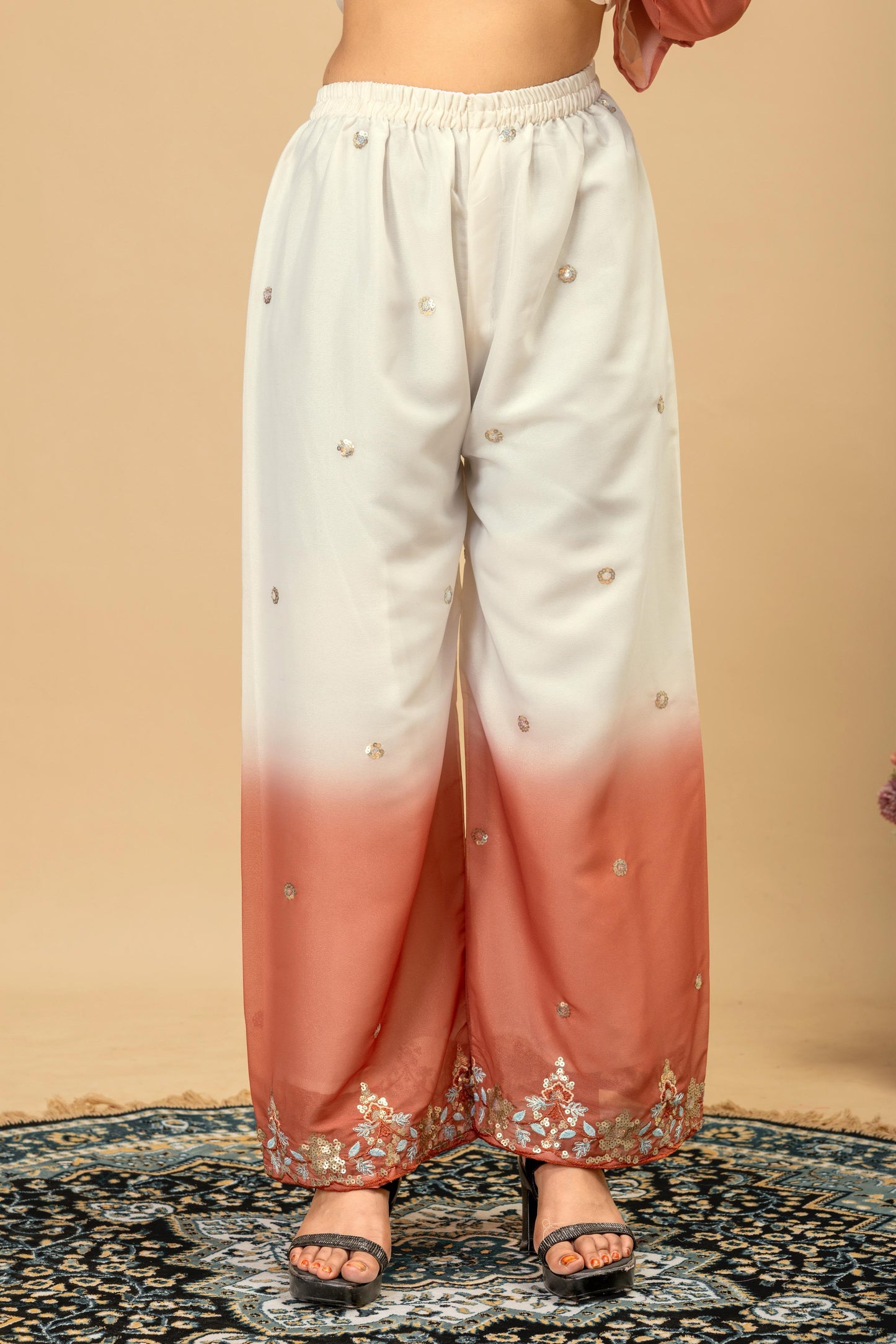 3 PIECES KURTI, PLAZZO & DUPATTA