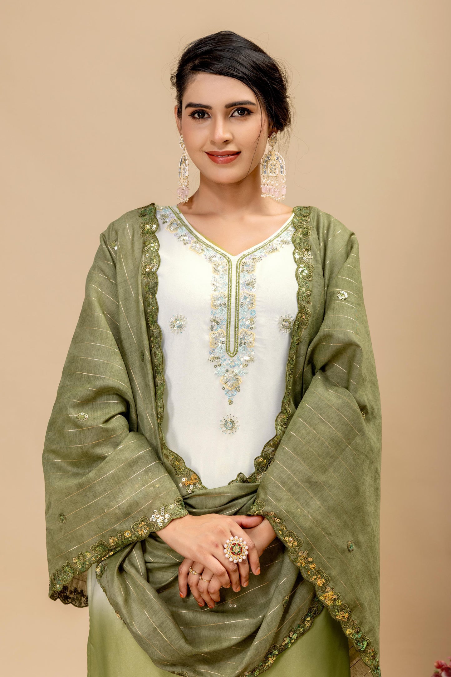 3 PIECES KURTI, PLAZZO & DUPATTA