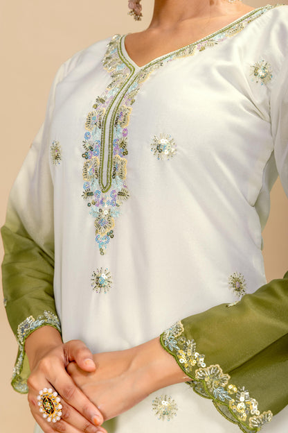 3 PIECES KURTI, PLAZZO & DUPATTA