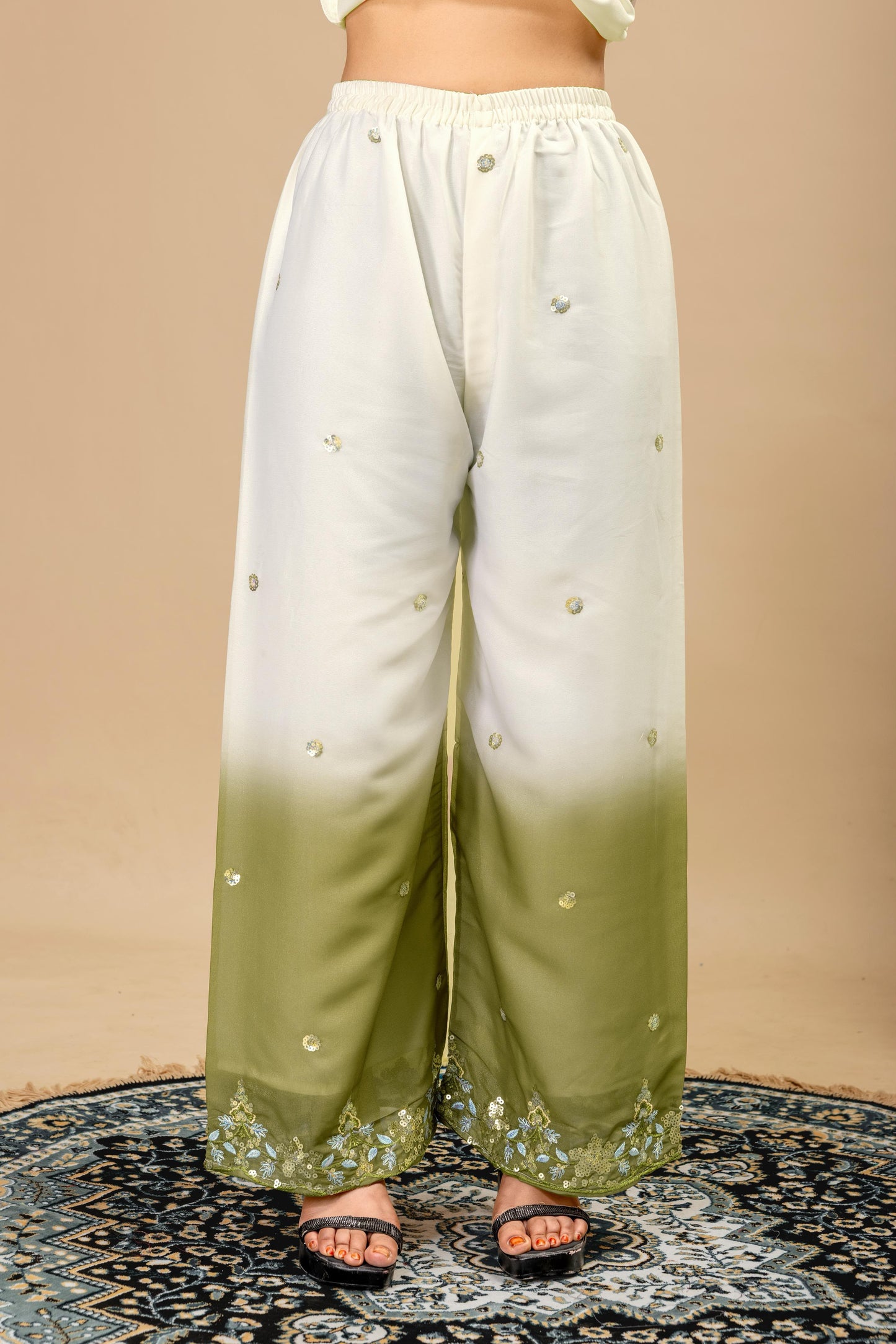 3 PIECES KURTI, PLAZZO & DUPATTA