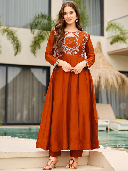 Anarkali Designers kurti Pent Set