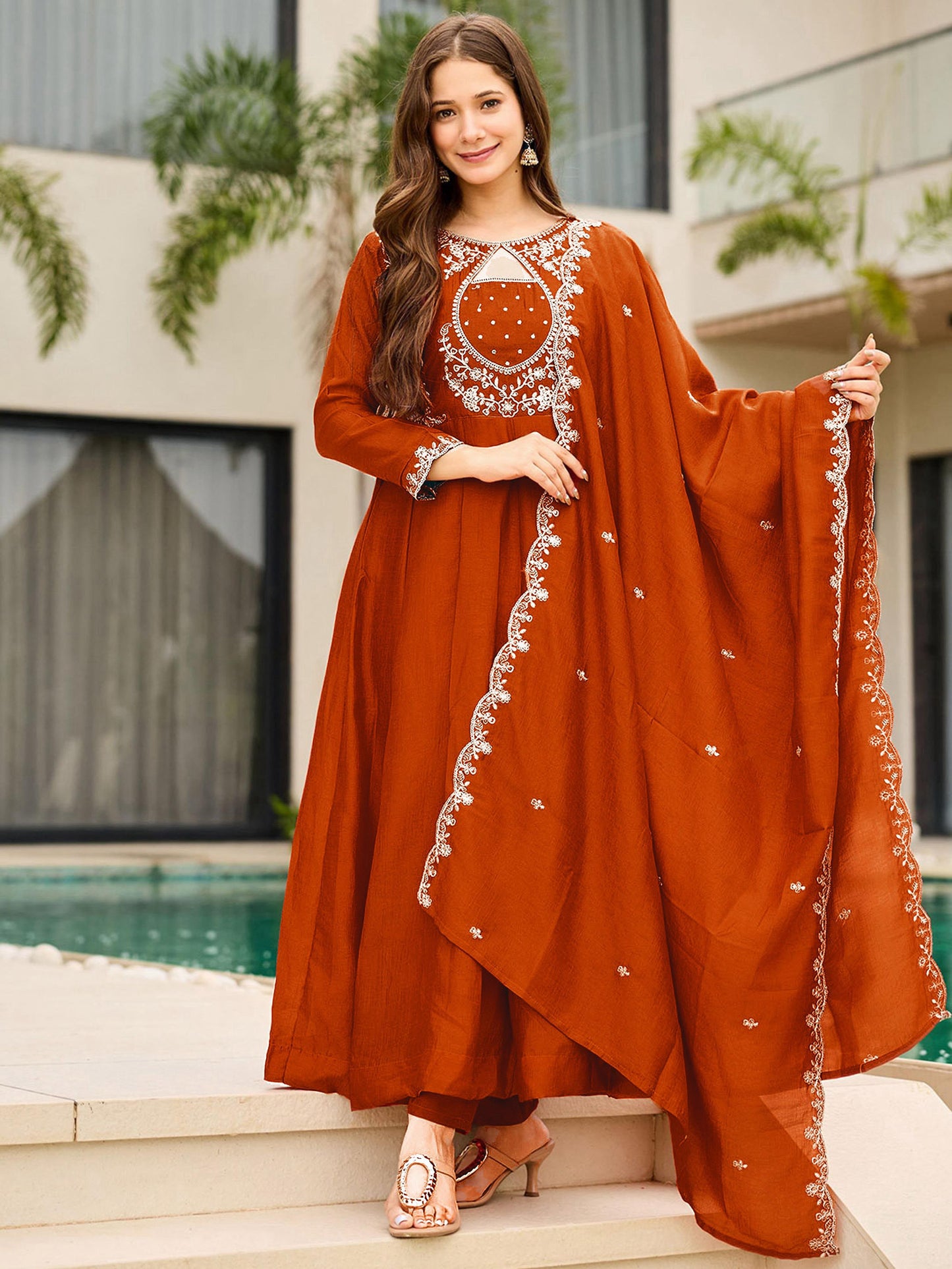 Anarkali Designers kurti Pent Set