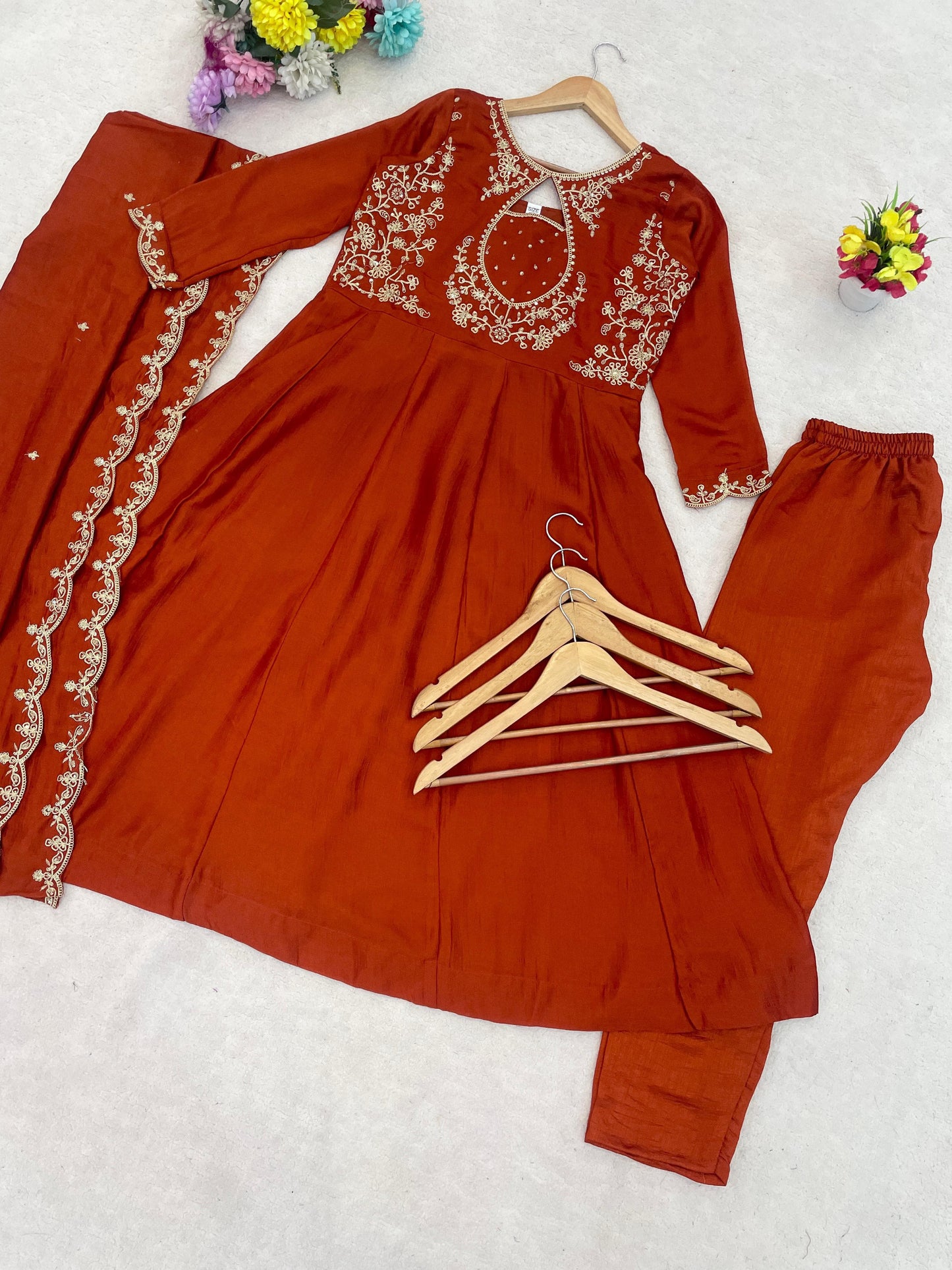 Anarkali Designers kurti Pent Set
